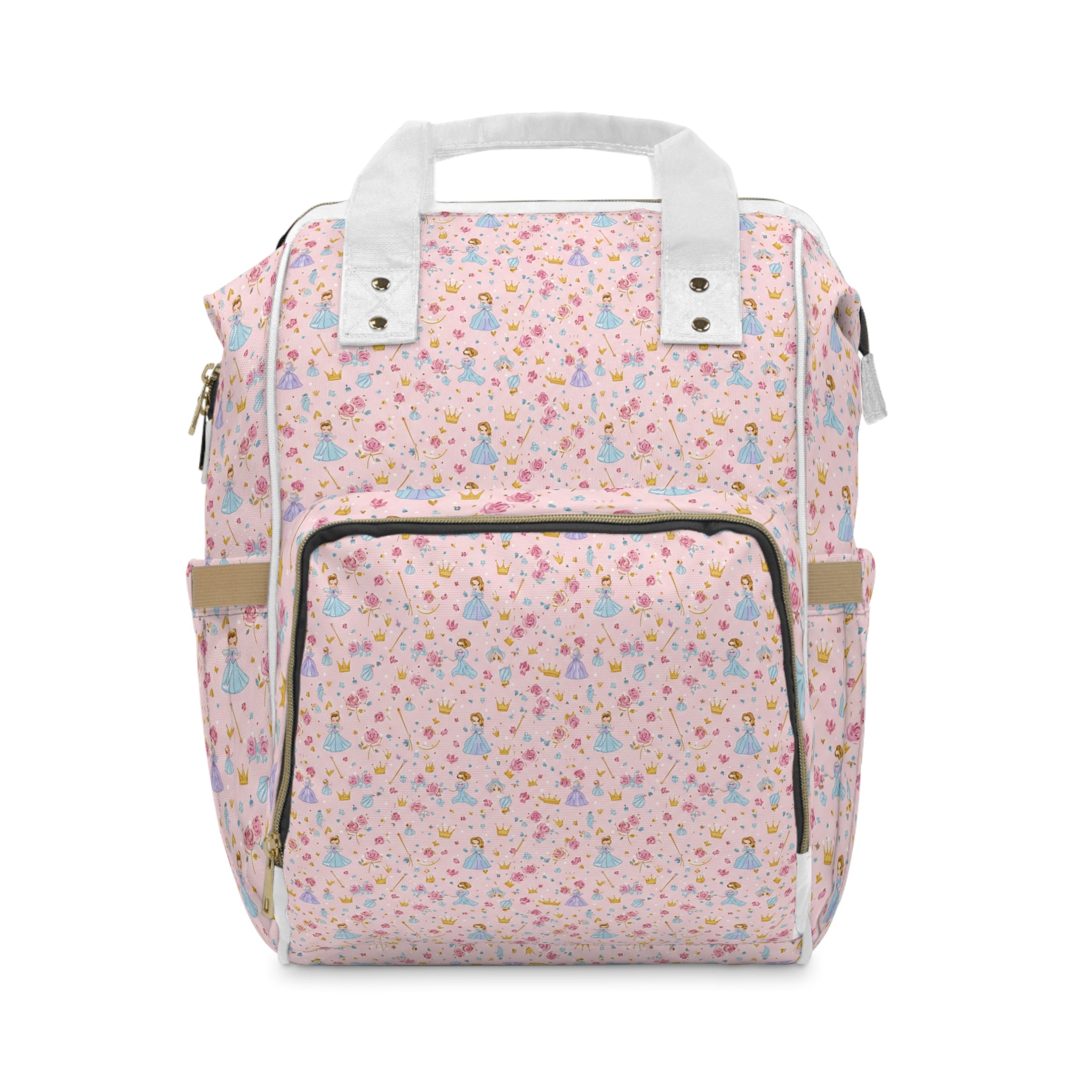 Princess Print Diaper Backpack — Multifunctional Baby Travel Bag