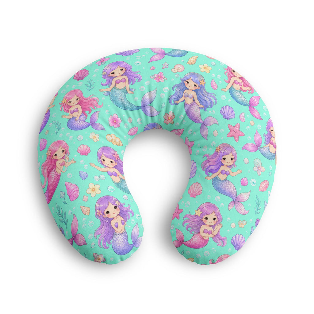 Mermaid Nursing Pillow Cover — Cute Pastel Baby Shower Gift for New Moms