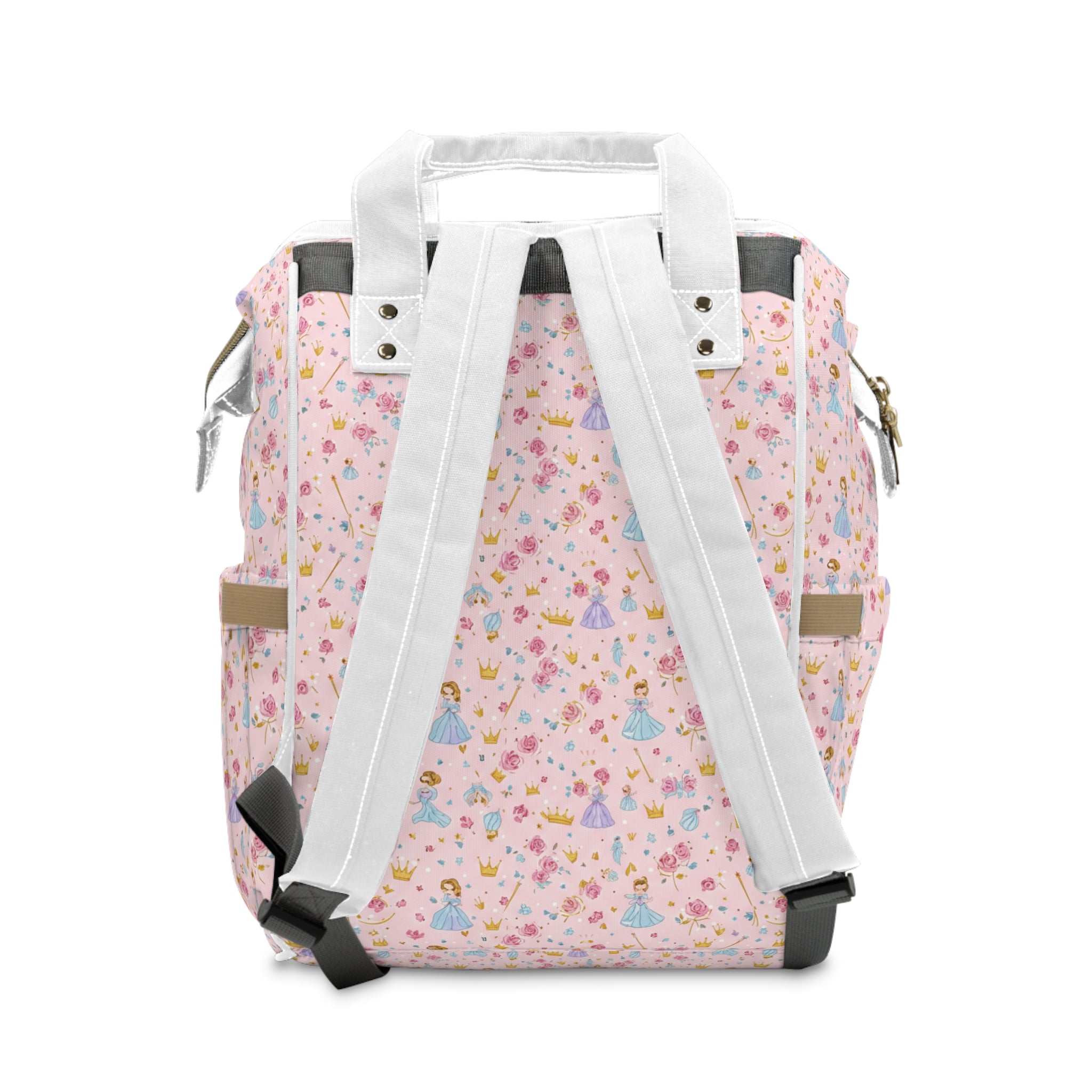 Princess Print Diaper Backpack — Multifunctional Baby Travel Bag