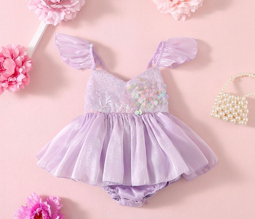 Pink Peony Gala Romper for Baby Luxury Bodysuit with Maxi Lace and Balloon Sleeves First Birthday Dress, Photo Sessions and Special Events
