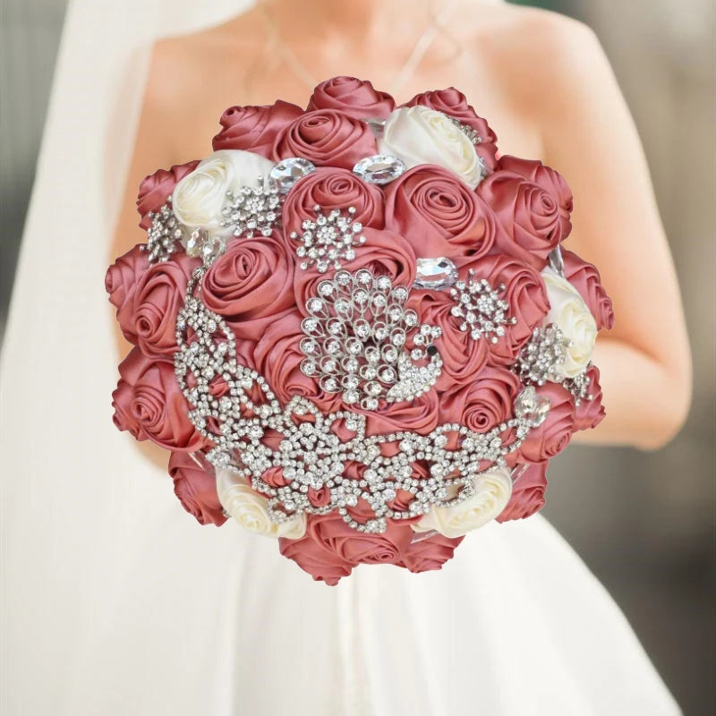 Luxury Quinceañera Bouquet in Smoked Pink