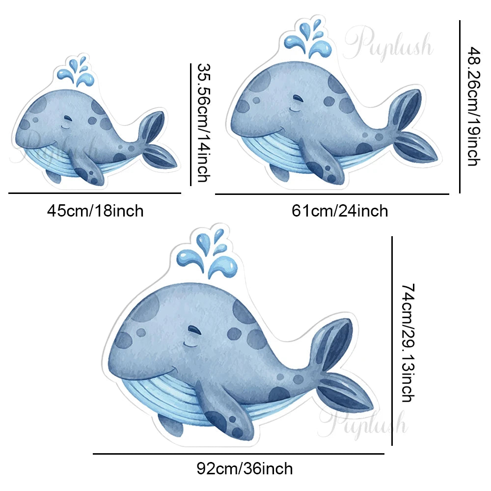 Decorative Kit "Bajo el Mar" - Watercolor Figures for Children's Parties and Baby Shower