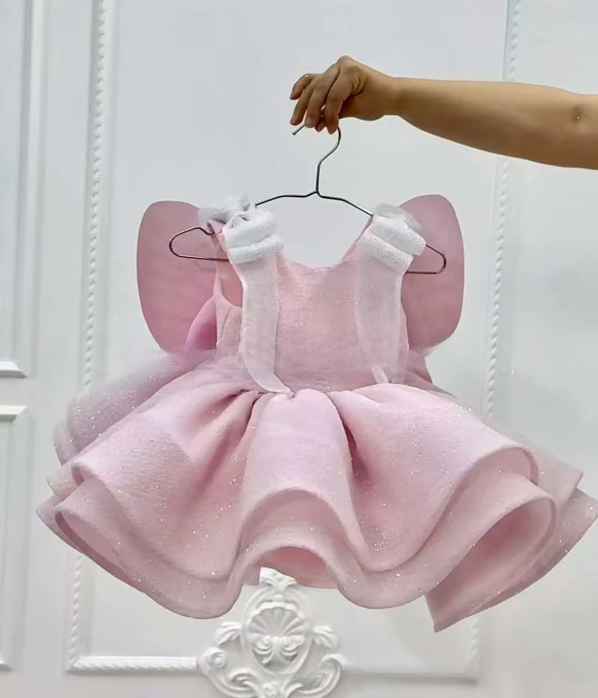 Vestido de Princesa "Hada Mágica" en diferentes colores Brillantes con Alas.