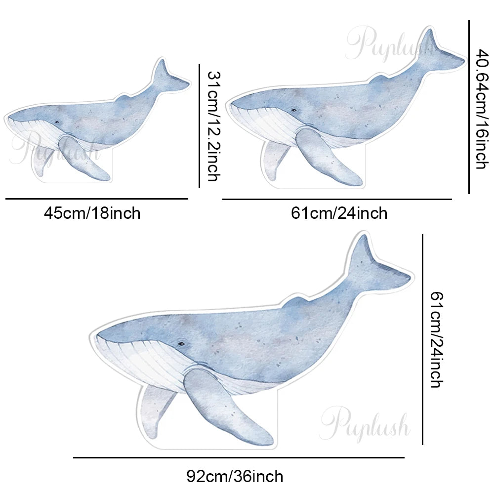 Decorative Kit "Bajo el Mar" - Watercolor Figures for Children's Parties and Baby Shower