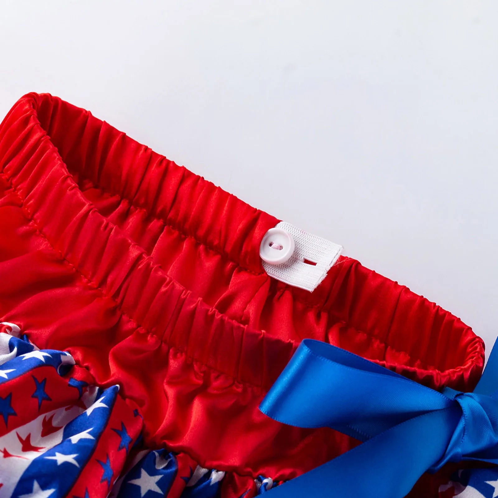 4pcs 4th July Baby Girl Outfits Patriotic Romper Tutu Skirt Headband Shoes Sets Independence Day Star Heart Holiday Photo Party