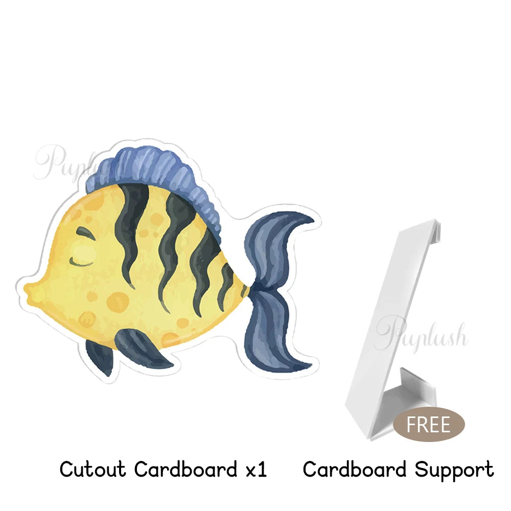 Decorative Kit "Bajo el Mar" - Watercolor Figures for Children's Parties and Baby Shower
