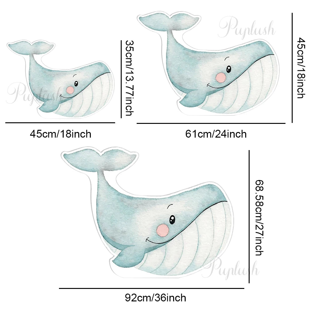 Decorative Kit "Bajo el Mar" - Watercolor Figures for Children's Parties and Baby Shower