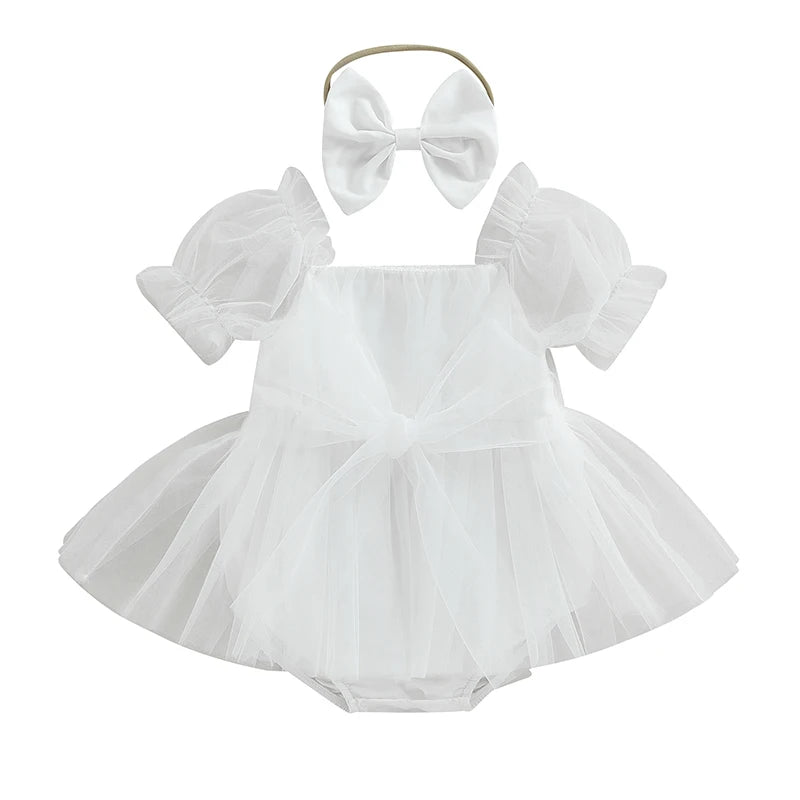 Elegance in Pink Tulle The Baptism Dress of Your Dreams.