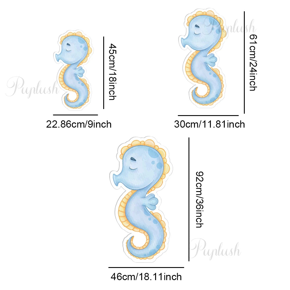 Decorative Kit "Bajo el Mar" - Watercolor Figures for Children's Parties and Baby Shower