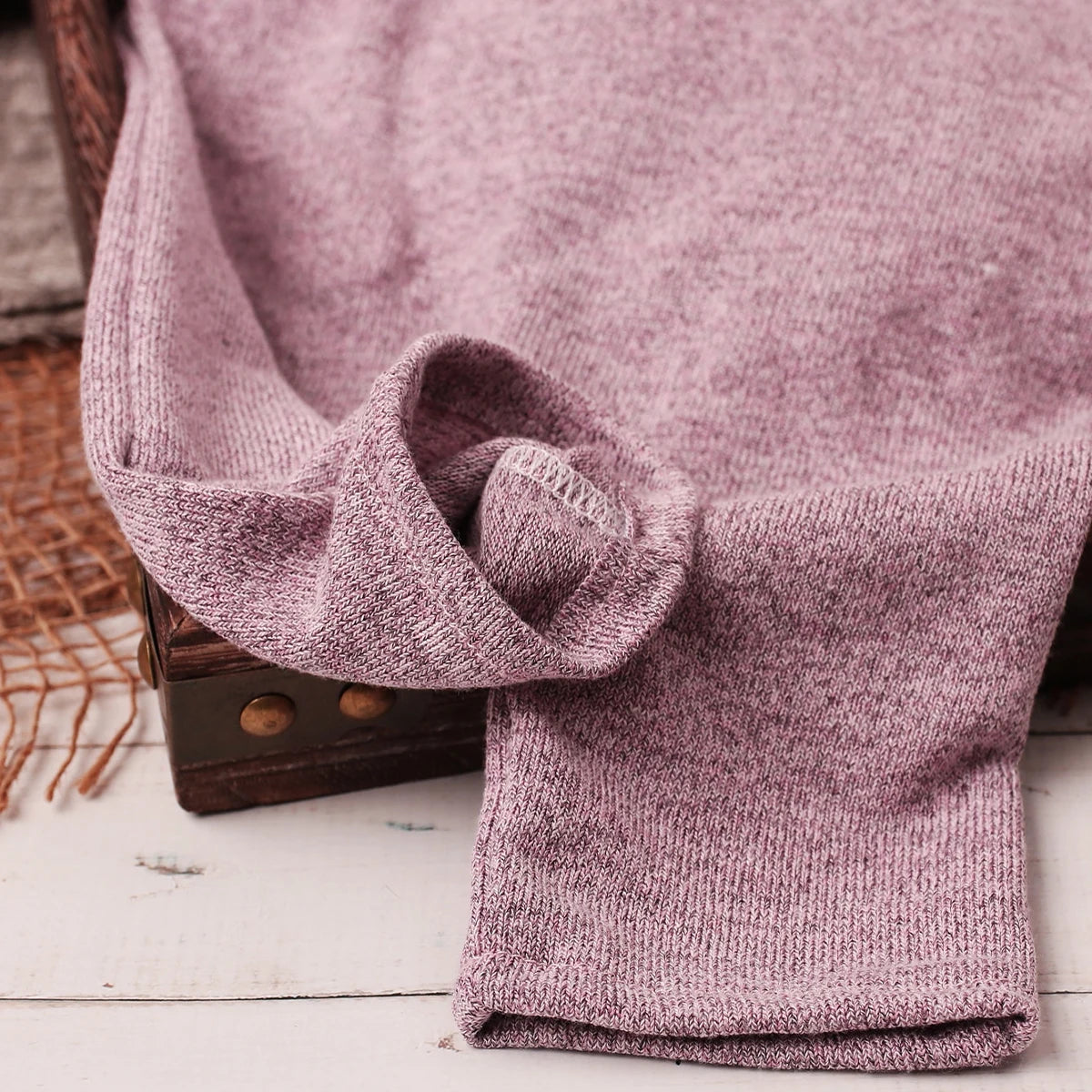 Newborn Photo Set "Romantic Bear" - Ruffle Hooded Cover and Matching Teddy Bear - Luxury Outfit for Newborn Photo Shoot - Mauve Color