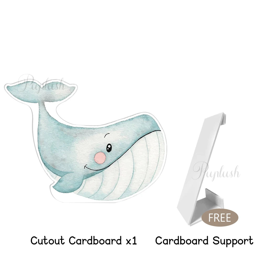 Decorative Kit "Bajo el Mar" - Watercolor Figures for Children's Parties and Baby Shower