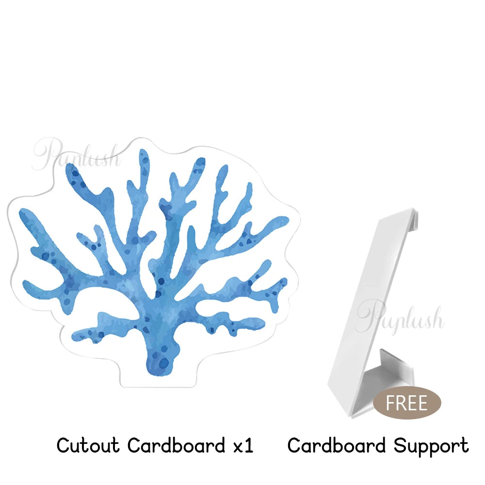 Decorative Kit "Bajo el Mar" - Watercolor Figures for Children's Parties and Baby Shower