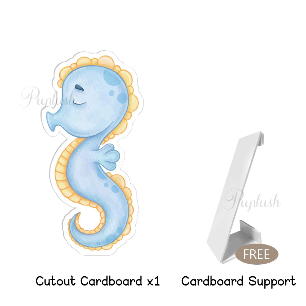 Decorative Kit "Bajo el Mar" - Watercolor Figures for Children's Parties and Baby Shower