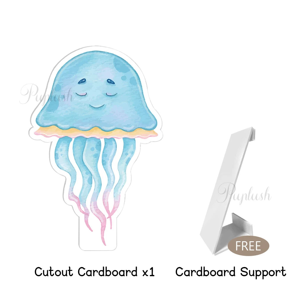 Decorative Kit "Bajo el Mar" - Watercolor Figures for Children's Parties and Baby Shower