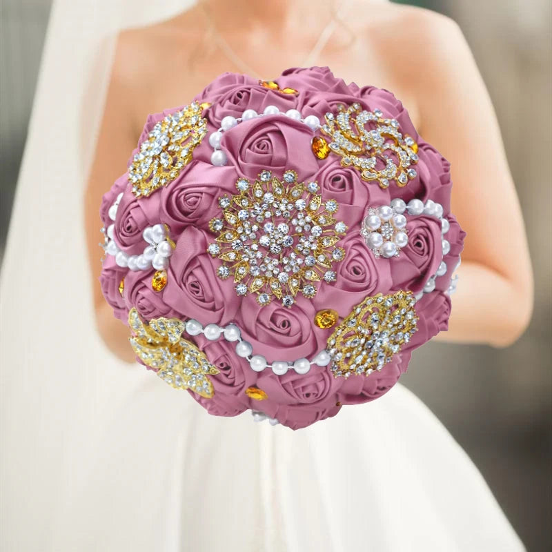 Luxury Quinceañera Bouquet in Smoked Pink