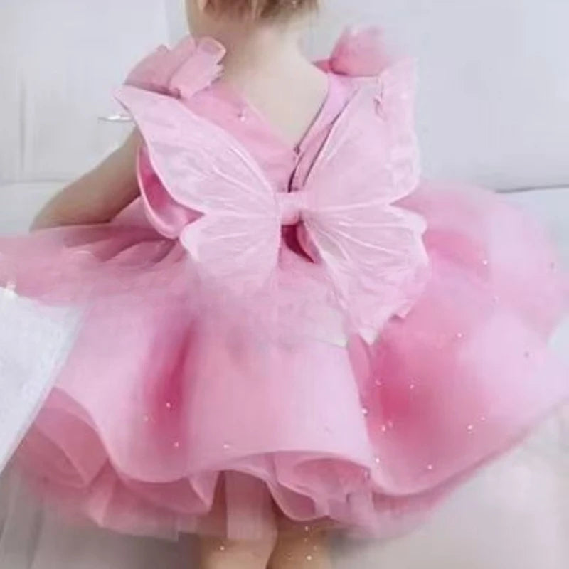Vestido de Princesa "Hada Mágica" en diferentes colores Brillantes con Alas.