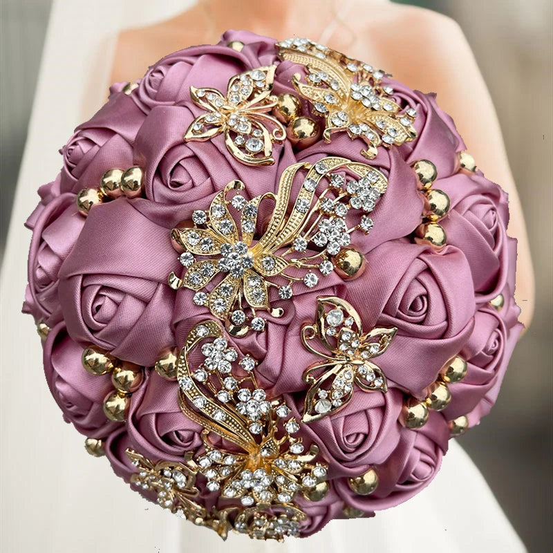 Luxury Quinceañera Bouquet in Smoked Pink