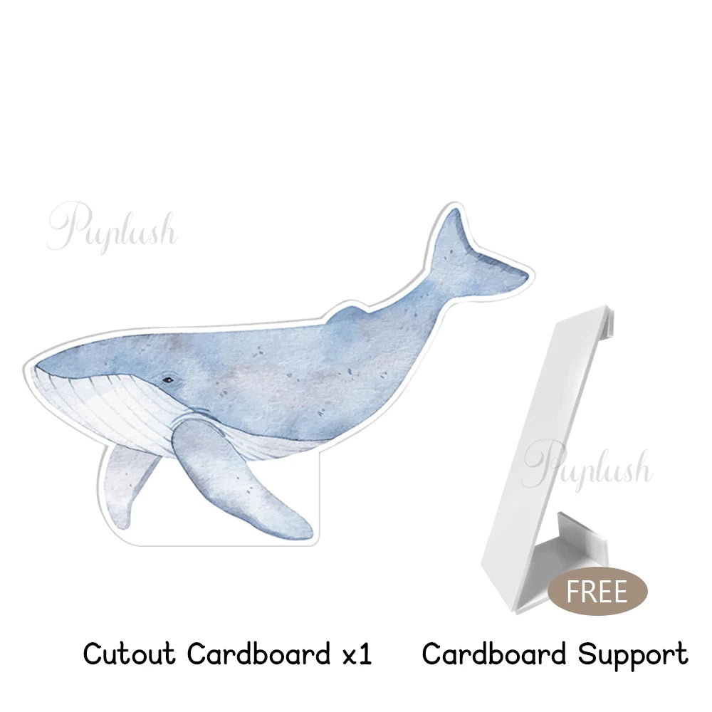 Decorative Kit "Bajo el Mar" - Watercolor Figures for Children's Parties and Baby Shower