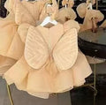 Vestido de Princesa "Hada Mágica" en diferentes colores Brillantes con Alas.