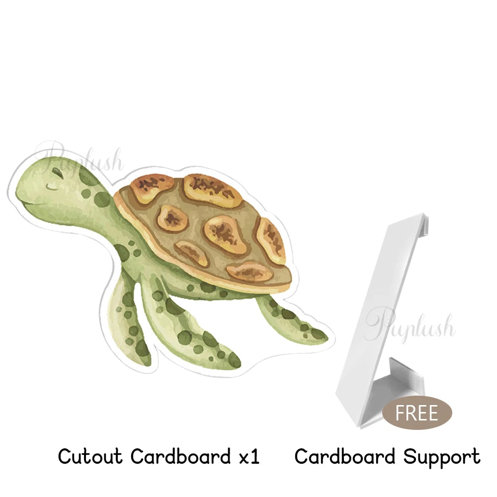 Decorative Kit "Bajo el Mar" - Watercolor Figures for Children's Parties and Baby Shower